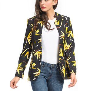 Bold Long Sleeve Blazer with stand collar